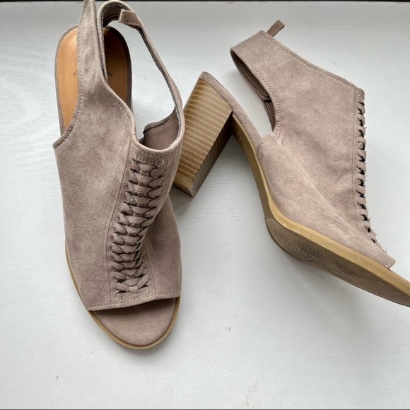 GAP Suede Slingback Peep Toe Mules - Picture 4 of 9